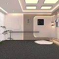 Modern Public Office Space Interior With Minimalist Design And Lighting Fixtures