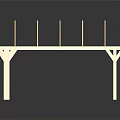 Wooden Pergola Frame Structure With Roof Beams And Support Columns Design