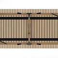 Portable Wooden Folding Table With Slat Top And Foldable Metal Legs For Outdoor Use