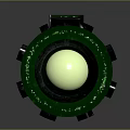 Modern Lightsaber 3D Render With Green Illuminated Blade And Detailed Hilt