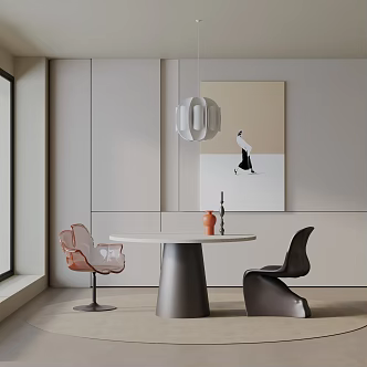Modern table combination 3d model