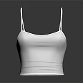 White Spaghetti Strap Crop Top Fitted Stretchy Design For Modern Stylish Look