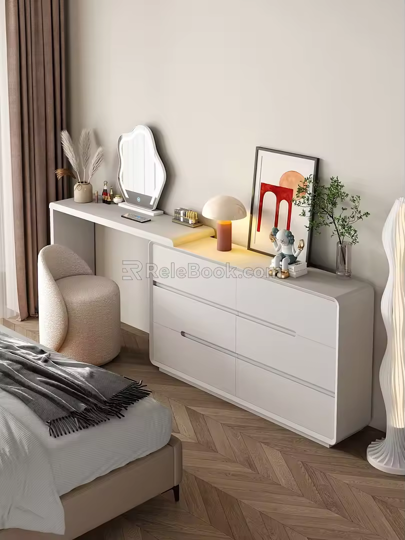 Modern Dressing Table Simple Dressing Table Dressing Table Combination 3d model