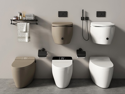 Toilet Smart Toilet Bathroom Toiletries 3d model