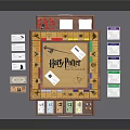 Harry Potter Themed Board Game With Game Board Playing Cards Dice And Storage Compartments