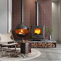 Modern Fireplace 3d model