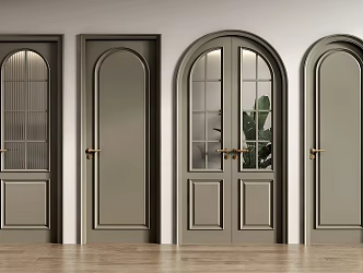 French door single door double door bedroom door kitchen door bathroom door glass door 3d model