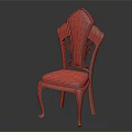 Elegant Vintage Accent Chair With Carved Wooden Backrest And Beige Upholstered Seat