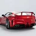 Red Sports Car With Aerodynamic Design And Stylish Wheels