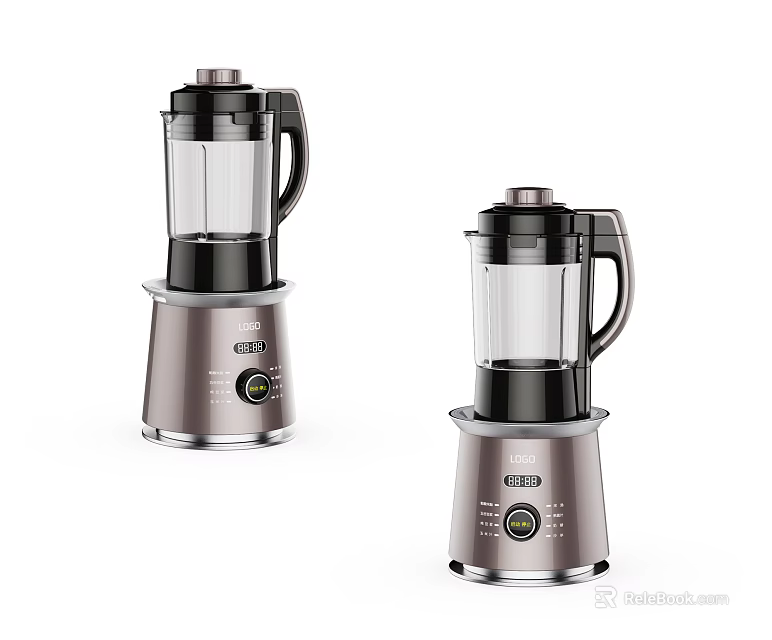 Modern Blenders For Home Kitchen With Stainless Steel Body And Control Panel As Kitchen Appliances 3d model 