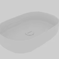 Sleek White Oval Ceramic Countertop Washbasin For Modern Bathroom Interior