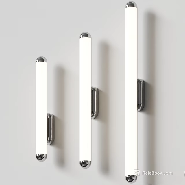 Modern Wall Lights With White Lampshade And Metal Brackets For Home Interior 3d model 