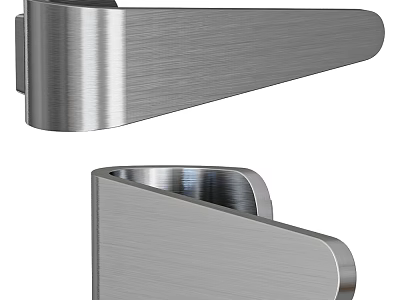 Modern Brushed Stainless Steel Door Handle with Sleek Design and Durable Construction 3d model