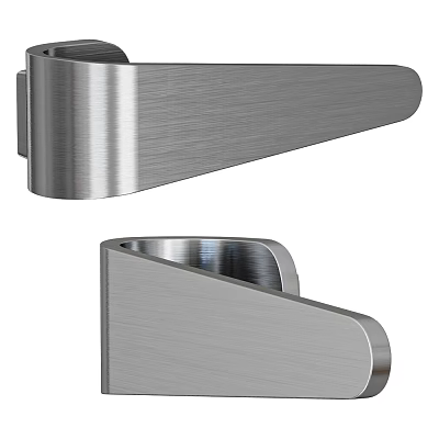 Modern Brushed Stainless Steel Door Handle with Sleek Design and Durable Construction 3d model
