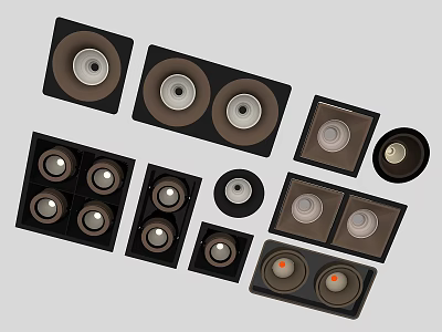 Modern Downlights and Spotlights Various Ceiling Lighting Fixtures with Different Designs for Home 3d model