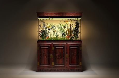 New Chinese Fish Tank Fish Tank Glass 3d model