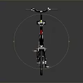 Black Foldable Bicycle With Yellow Accents And Compact Design For Urban Travel