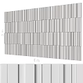 Wooden Wall Panel With Vertical Slats Design For 6 Meters Length Interior Decor