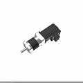 High Precision Stepper Motor With Metal Flange Shaft Black Housing And Connector