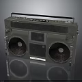 Retro Portable Boombox Stereo With Dual Speakers And Cassette Player