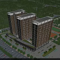 Modern School Buildings With High Rise Design Glass Facades And Surrounding Campus Greenery