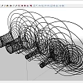 Decorative Spiral Metal Wire Art With Coiled Twisted Structures Design