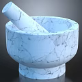 Modern Kitchen Interior with Elegant Marble Mortar and Pestle Decor