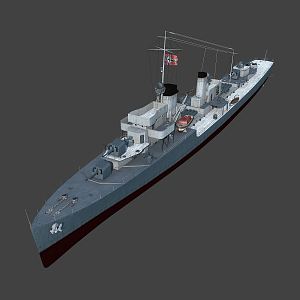 modern destroyer 3d model