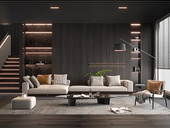 modern living room 3d model