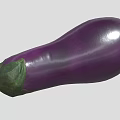 Fresh Purple Eggplant With Shiny Skin And Green Stem For Healthy Diet Options