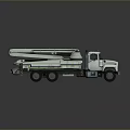 Heavy Duty White Utility Truck With Retractable Boom For Engineering Operations