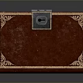 Carved Red Vintage Book Cover With Ornate Gold Decorative Edges And Lock