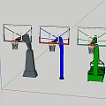 Multiple Colors Outdoor Basketball Hoops Sports Equipment With Various Stand Designs And Training Use