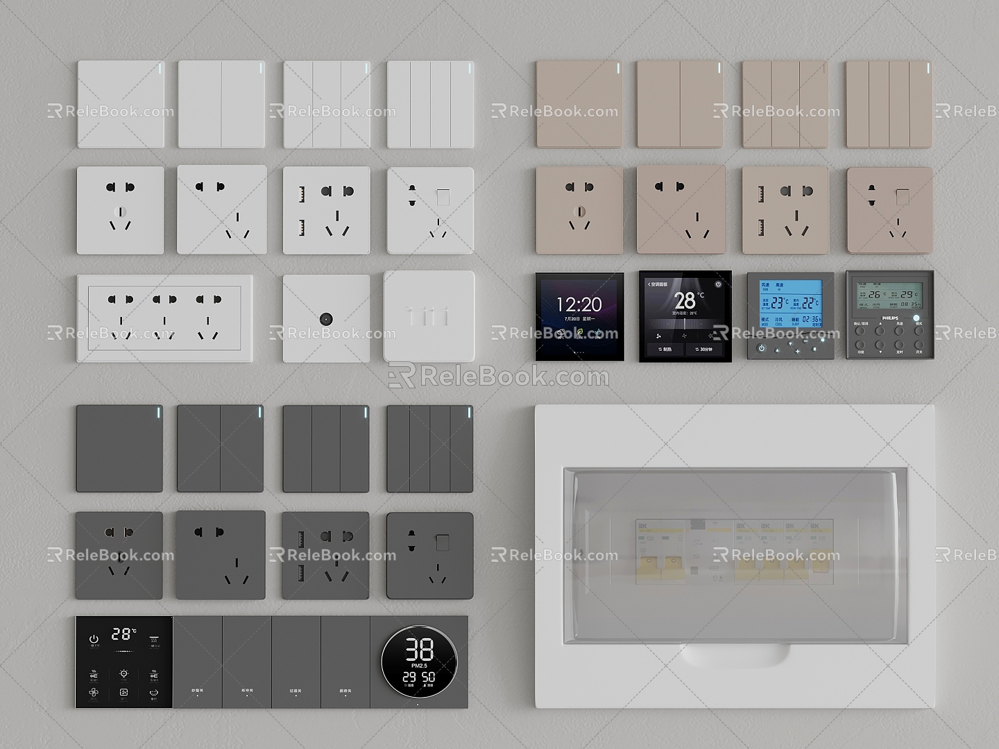 Switch socket combination model