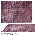 Vintage Purple Square Rug With Distressed Lavender Texture And Soft Surface