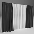 Elegant Black and White Curtains with Flowy Drapes and Modern Design