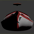 Single Person Red And White Kayak Watercraft With Orange Paddles Streamlined Design