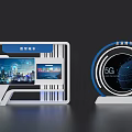 Smart City 5G Tech Event Display Wall With Digital Screens And Company Profile