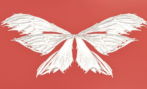 Wings pendant decoration photo attractions 3d model