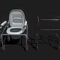 Wheelchair Potty Toilet Toilet Cartoon Wheelchair Medical Equipment 3d model