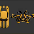 Transformers Bumblebee Action Figure Toy With Car Mode And Yellow Design
