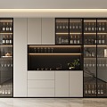 Modern Wine Cabinet 3d model