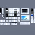 Various Styles of Switch Panels with White Black Designs and Digital Control Screens