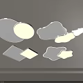 Modern Decorative Ceiling Lights with Various Geometric and Cloud Shapes for Modern Home Interior Lighting 3d model