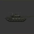 Military Tank Armored Vehicle With Camouflage Net Turret And Long Barrel Design