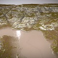 mountain lake terrain canyon terrain 3d model