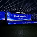Event Entrance for Tianzhang Group 18th Anniversary Celebration with Blue Background Lighting Stage and Seats