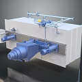 Industrial Mechanical Equipment With Pipes Valves And Electric Motor Components