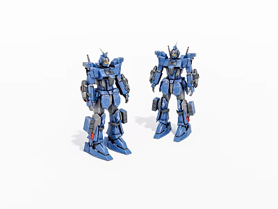 Old cartoon robot 3d model