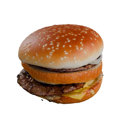 Delicious Hamburger with Sesame Seed Bun Juicy Beef Patty Fresh Onion and Crispy Lettuce 3d model